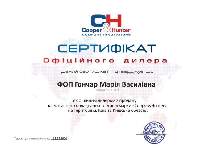 Кондиціонер спліт-система Cooper & Hunter Alpha CH-S07FTXE2-NG Wi-Fi